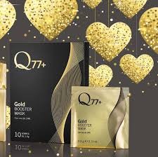 Luce un rostro radiante en cualquier evento con la nueva mascarilla GOLD BOOSTER MASK de Q77+